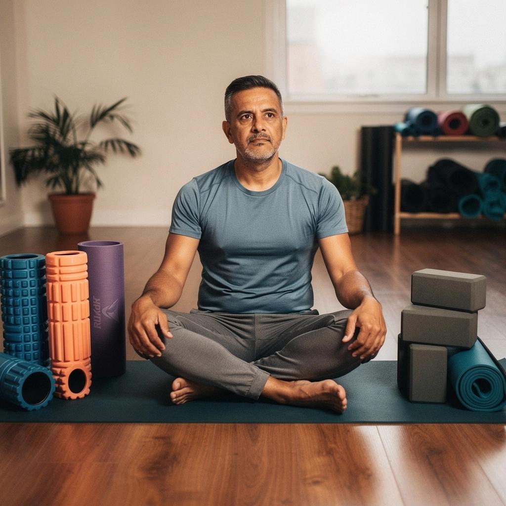 Vista lateral de una persona haciendo una postura de yoga que corrige la postura del cuerpo.